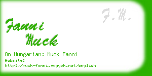 fanni muck business card
